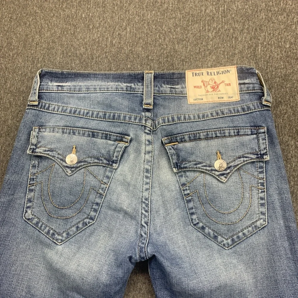 True Religion ROCCO Relaxed Skinny Women's Denim Blue Jeans - Size 31